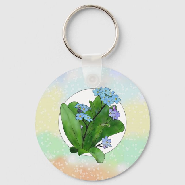 Llavero Vergissmeinicht Schlüsselanhänger (Anverso)
