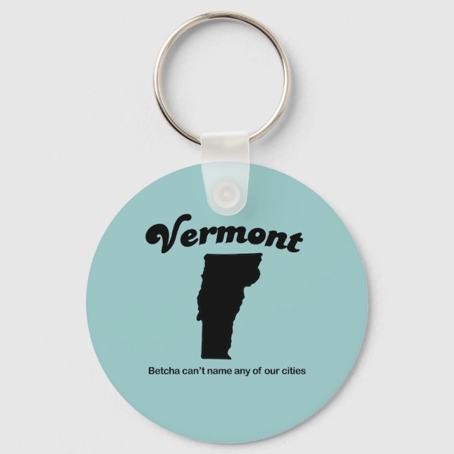 Llavero Vermont - Betcha no puede nombrar nuestras ciudade (Anverso)