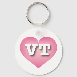 Llavero Vermont Pink Fade Heart - Amo la VT