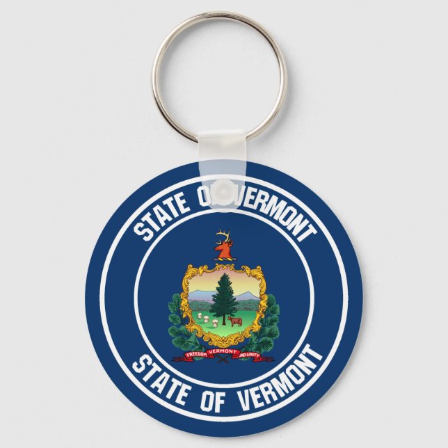 Llavero Vermont Round Emblem (Anverso)