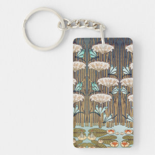 Llavero Verneuil Dragonfly Water Lily Art Nouveau: Vintage