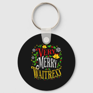 Llavero Verry Merry Waitress Navidades Holiday Server Paja