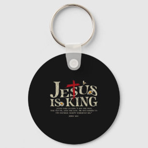 Llavero Versículo de la Biblia Jesús es el Rey Juan 14_6 D