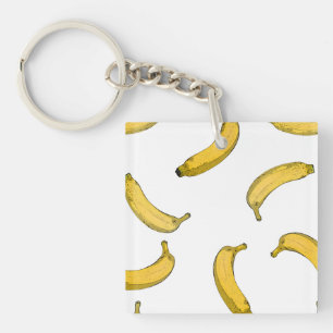Llavero Versión de esbozo de patrón de banana