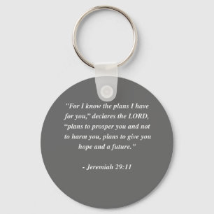 Llavero Verso de la biblia del 29:11 de JEREMIAH