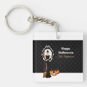 Llavero Vestido negro largo elegante clásico de Halloween