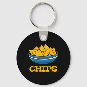 Llavero Vestimenta Halloween De Pareja De Chips Y Salsa