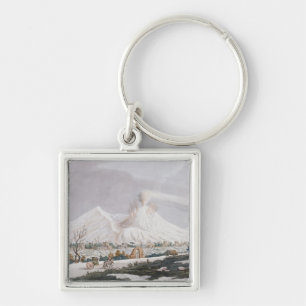 Llavero Vesuvio en la nieve, placa V de 'Campi Phlegraei: