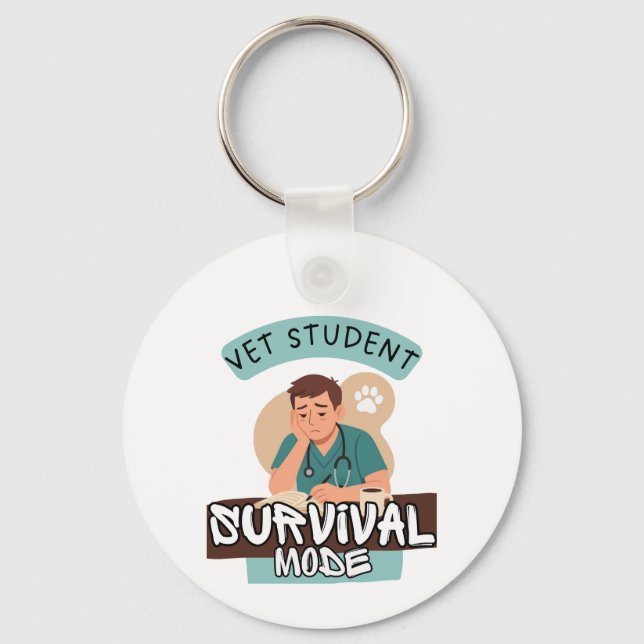 Llavero Vet Student Survival Mode – Vet Student Design (Anverso)