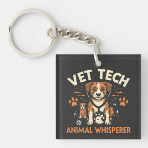Llavero Vet Tech Animal Whisperer Cute Cuppy Stethoscope