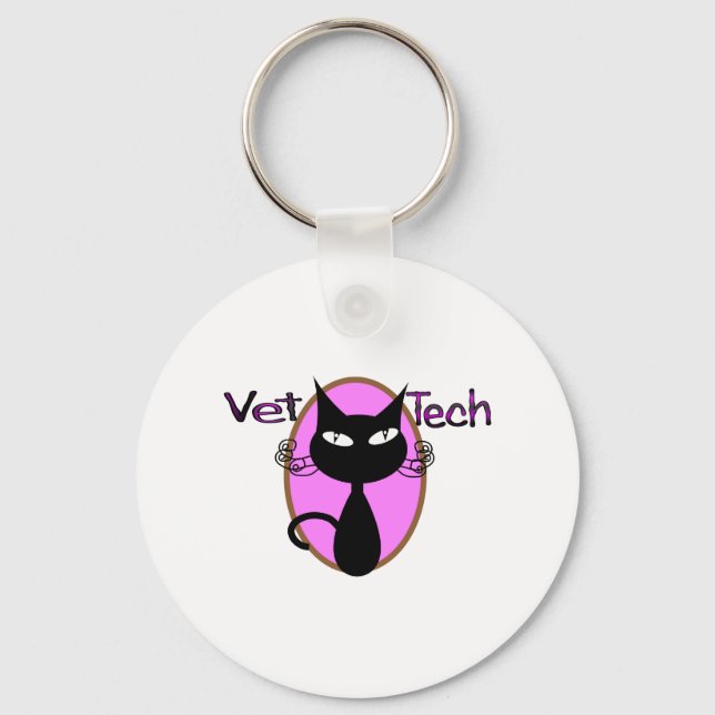 Llavero Vet Tech Gifts "Adorable Cat Design" (Anverso)