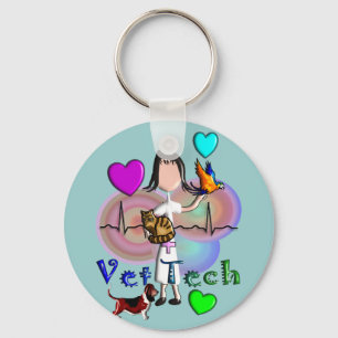 Llavero Vet Tech Gifts Unique Embossed Style Graphics