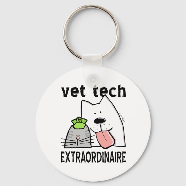 Llavero vet+tech vet+tech+gifts vet+tech+equipo veterinari (Anverso)