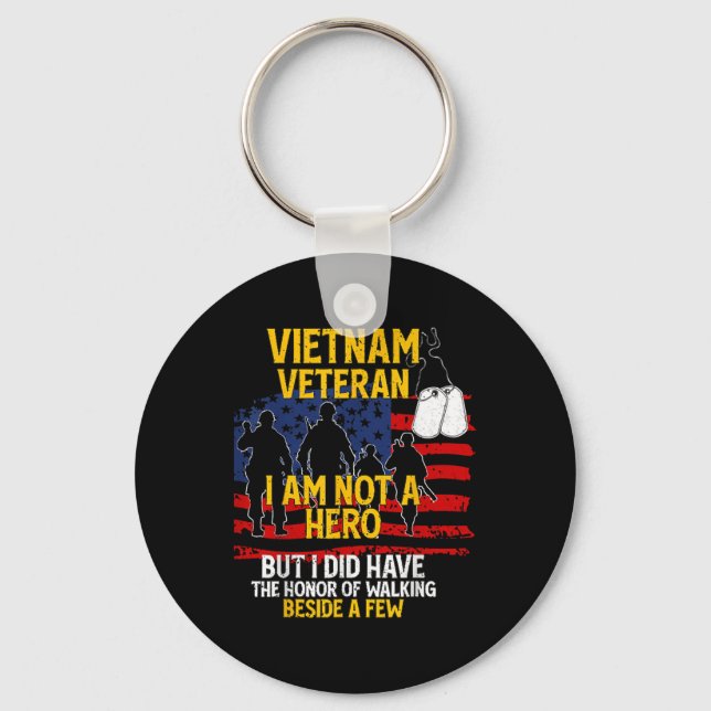Llavero Veterano de Vietnam, no soy héroe, veterano (Anverso)