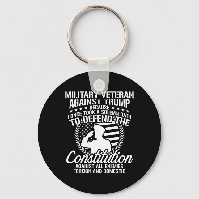 Llavero Veteranos Contra Trump 2020 Elección Usa  (Anverso)