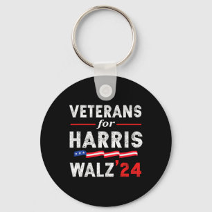 Llavero Veteranos De La Votación De Harris Waltz 2024 Blue