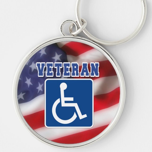 Llavero Veteranos discapacitados de los Estados Unidos (Frente)