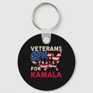 Llavero Veteranos Por Kamala Ejército De Bandera Estadouni