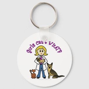 Llavero Veterinaria rubia