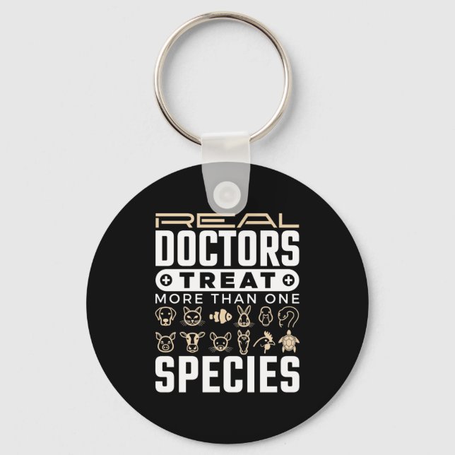 Llavero Veterinarios Médicas reales tratan más de una espe (Anverso)