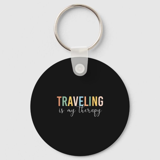 Llavero Viajar es mi terapia  (Anverso)