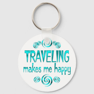Llavero Viajar me hace feliz