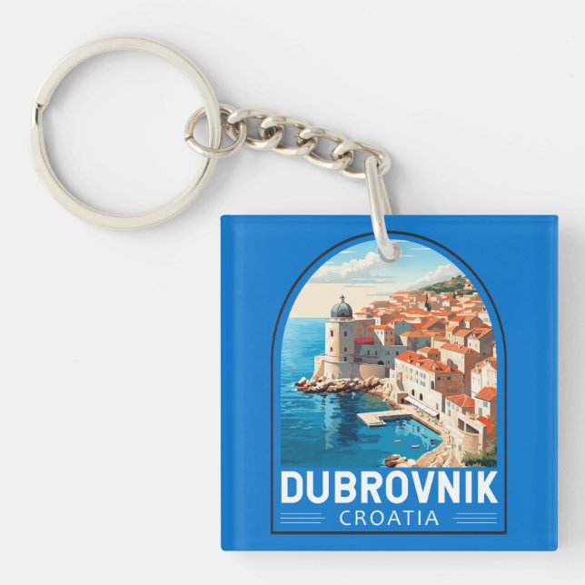 Llavero Viaje de arte de Dubrovnik Croacia (Frente)