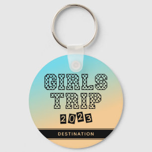 Llavero Viaje de chicas 2023 Gradiente tropical personaliz