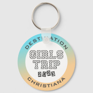 Llavero Viaje de chicas 2023 Personalizado de gradiente tr