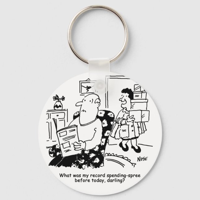 Llavero Viaje de compras. Gasto de registro. Sobreviviendo (Anverso)