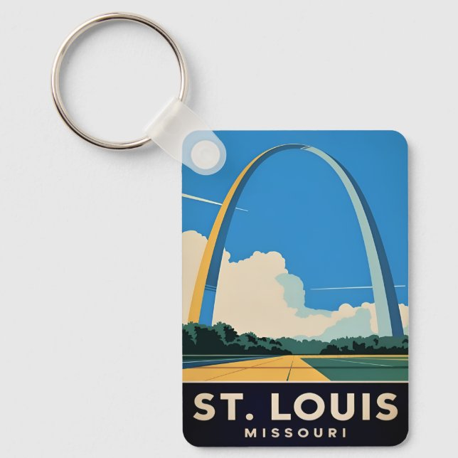 Llavero Viaje de época Arco del Portal St Louis Missouri (Anverso)