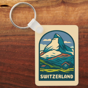 Llavero Viaje de época retro Suiza Matterhorn
