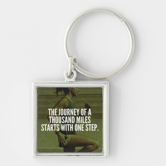 Llavero Viaje De Mil Millas - Inspiración De Trabajo (Frente)