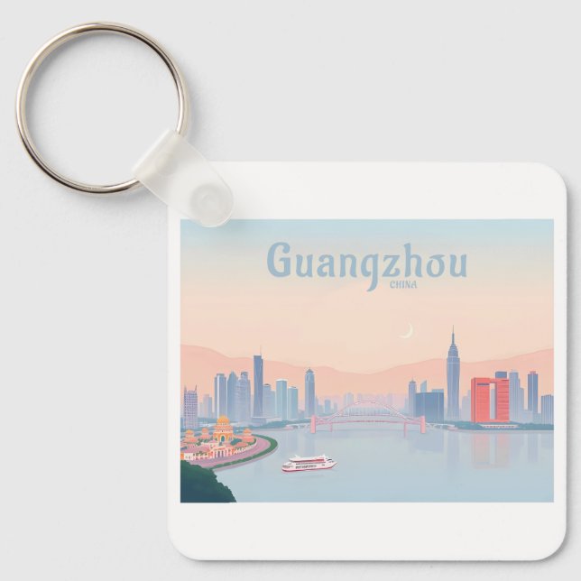 Llavero Viaje de Pastel de Río Perla de Guangzhou China (Anverso)