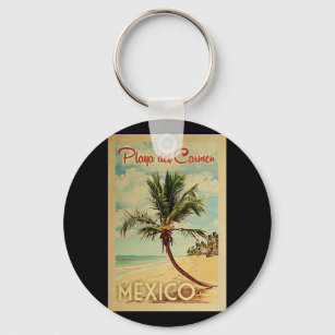 Llavero Viaje de Playa del Carmen Palm Tree