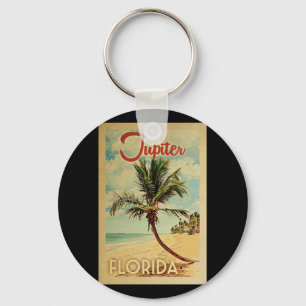 Llavero Viaje de vintage de Júpiter Palm Tree