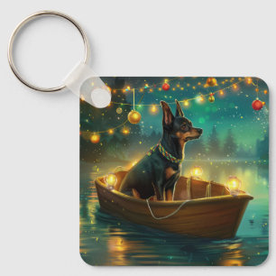 Llavero Viaje Festivo de Navidad del Kelpie Australiano