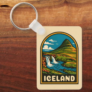 Llavero Viaje retro vintage paisajismo Islandia