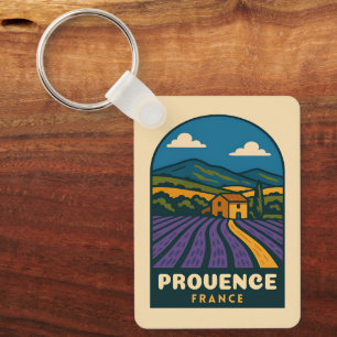 Llavero Viaje Retro Vintage Provenza Francia Paisaje