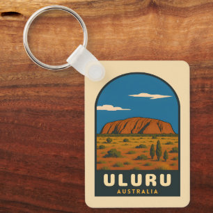 Llavero Viaje Retro Vintage Uluru Australia Paisaje