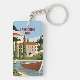 Llavero viaje retro vintage vacaciones italy lake como