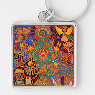 Llavero Viaje tribal maya mexicano de Boho del arte de