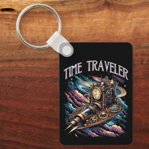 Llavero Viajero del Tiempo - Aventura espacial Steampunk