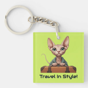 Llavero Viajero Gato Adorable – Regalo para Amantes de Gat