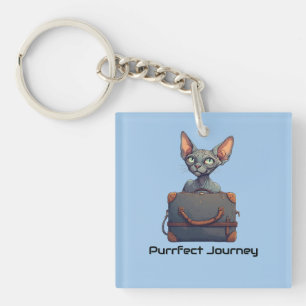 Llavero Viajero Gato Adorable – Regalo para Amantes de Gat