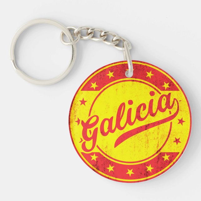 Llavero Viajero Mundial - Galicia, España (Frente)