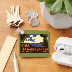 Llavero Viajes Antiguos a Yakarta Indonesia Hotel Nederlan