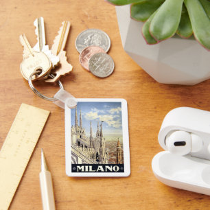 Llavero Viajes antiguos Milano Italia Catedral Gótica Duom