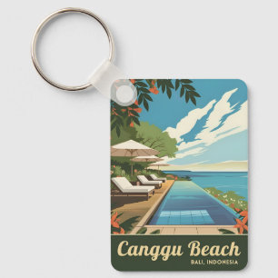 Llavero Viajes de época Canggu Bali Indonesia Retro Scenic