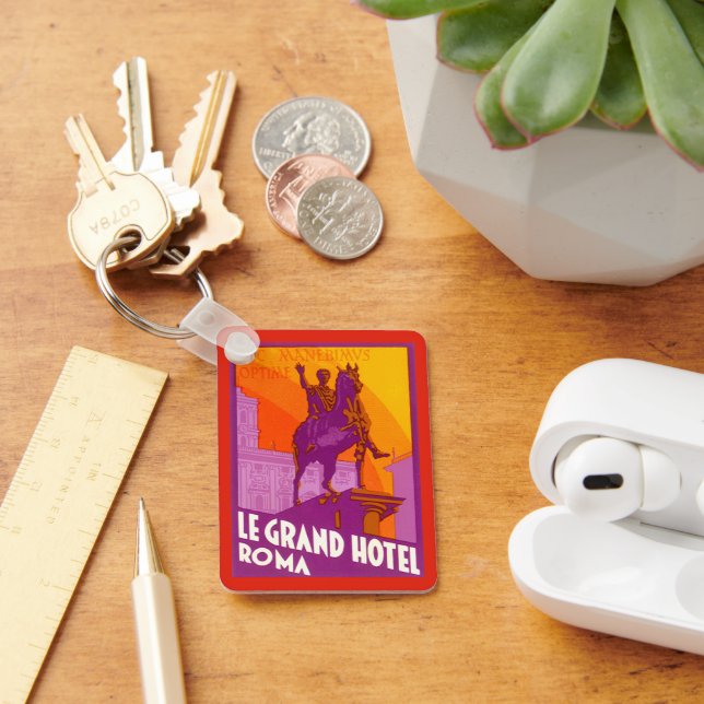 Llavero Viajes de época, Estatua Le Grand Hotel Roma, Ital (Escritorio )